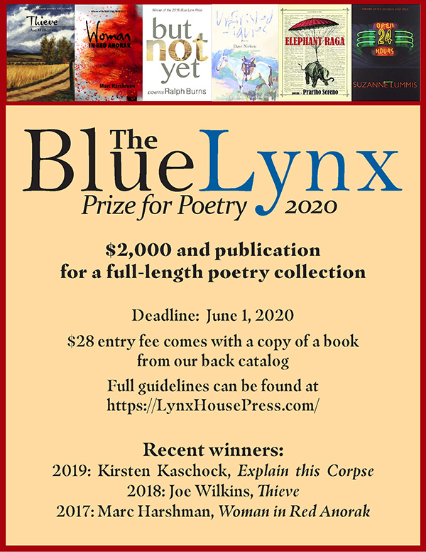 The Blue Lynx Prize for Poetry 2020