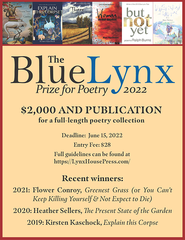 The Blue Lynx Prize for Poetry 2022