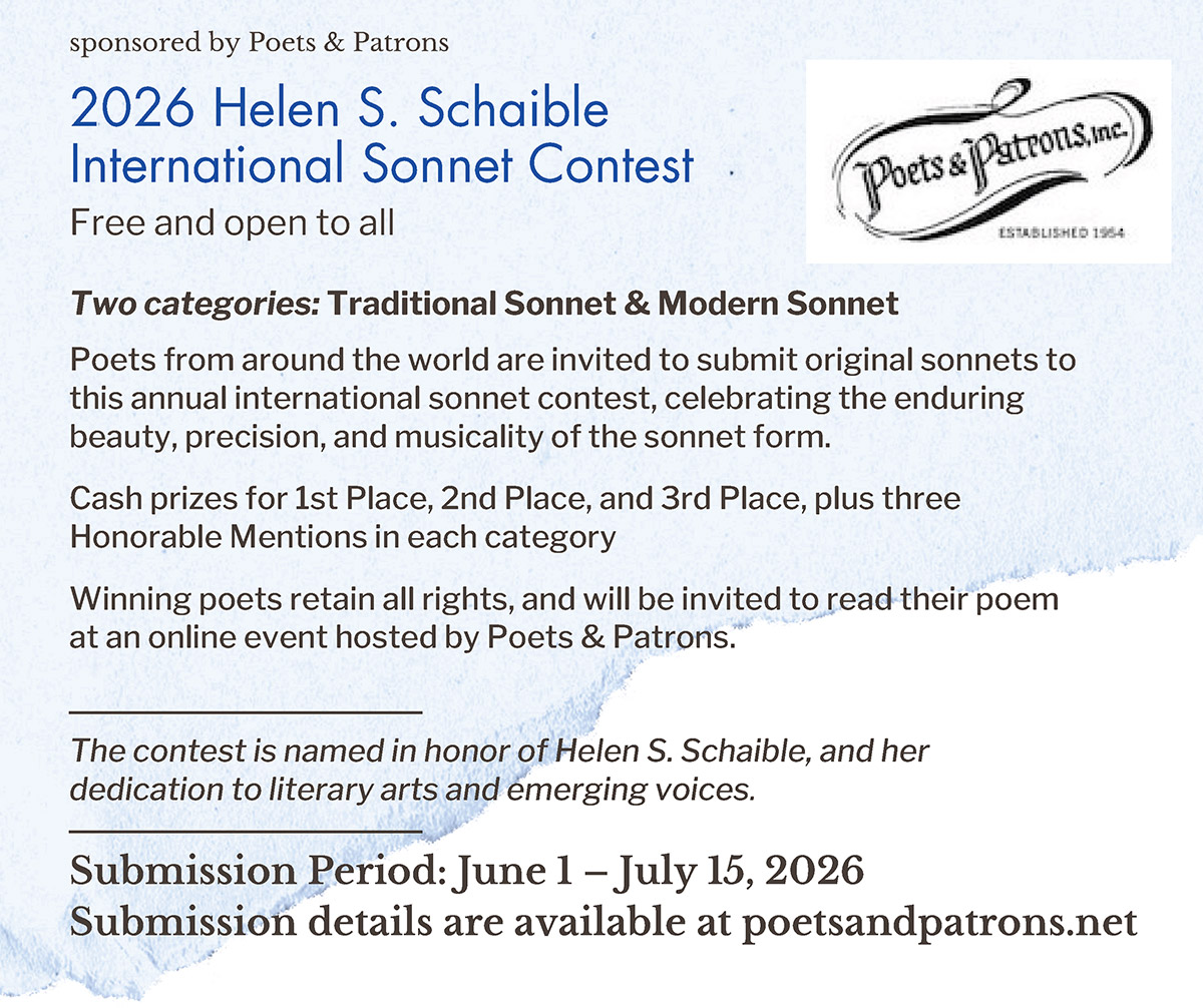 Helen Schaible International Sonnet Contest