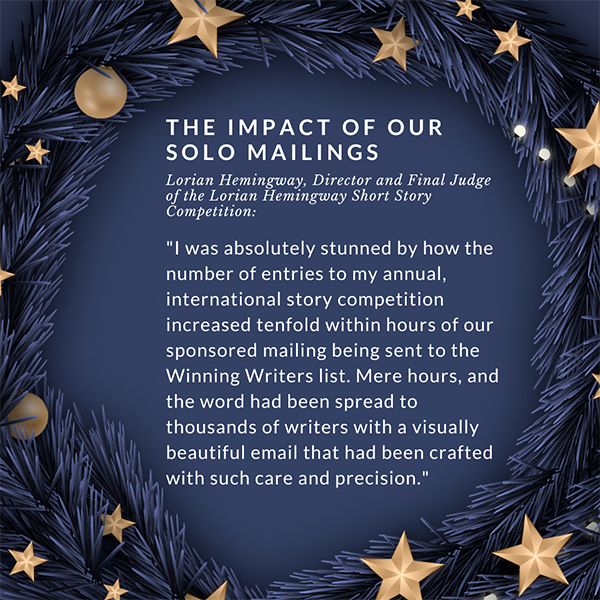 Lorian Hemingway testimonial for Winning Writers advertising