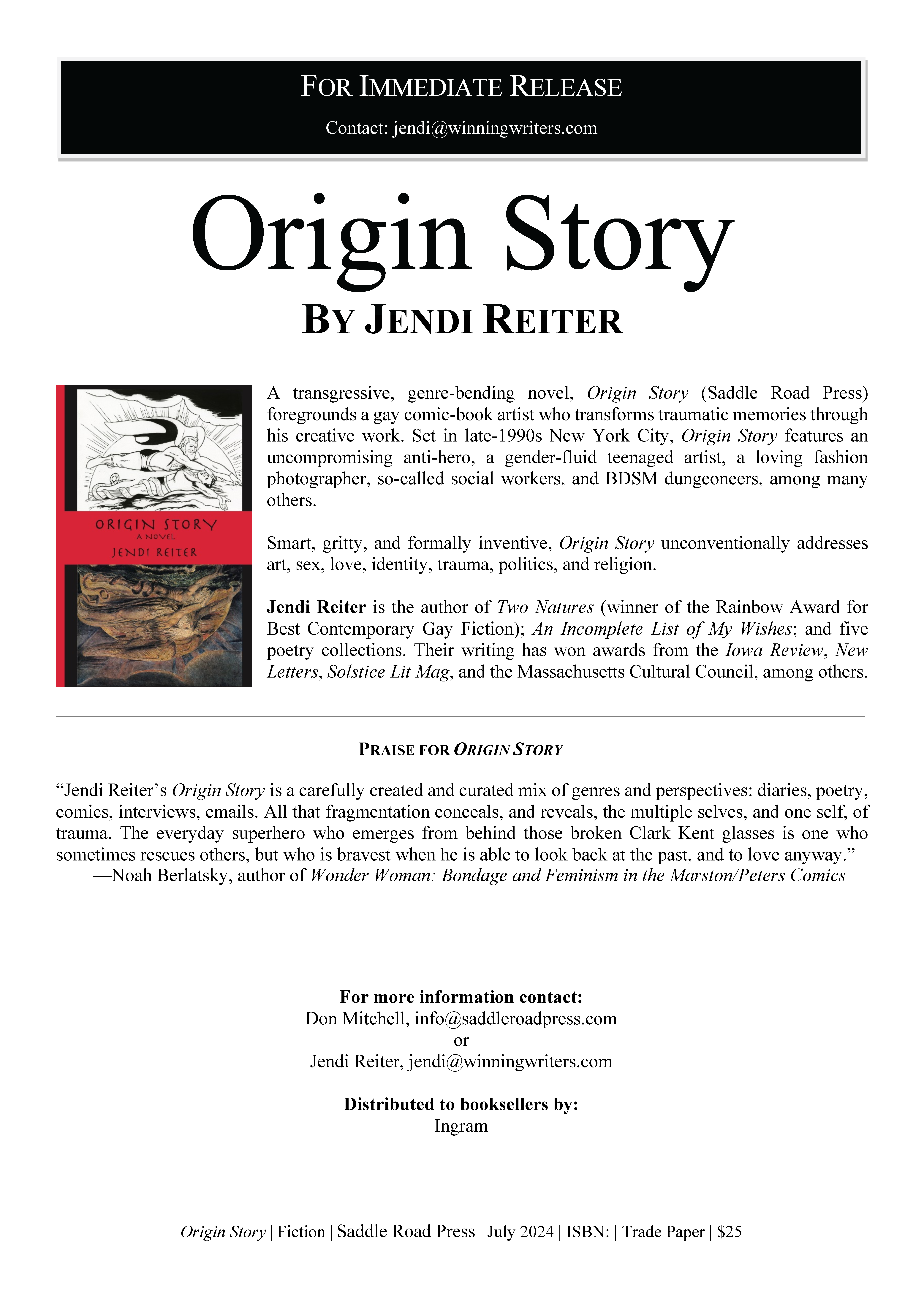 Origin Story by Jendi Reiter