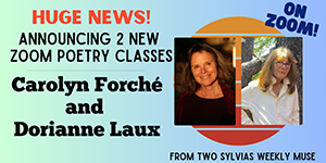 New Zoom Poetry Classes with Carolyn Forché and the amazing Dorianne Laux