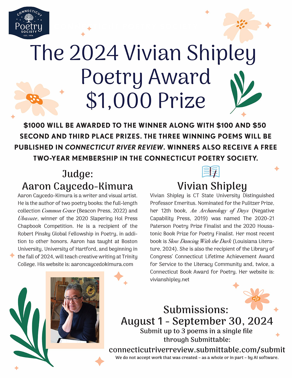 The 2024 Vivian Shipley Poetry Award