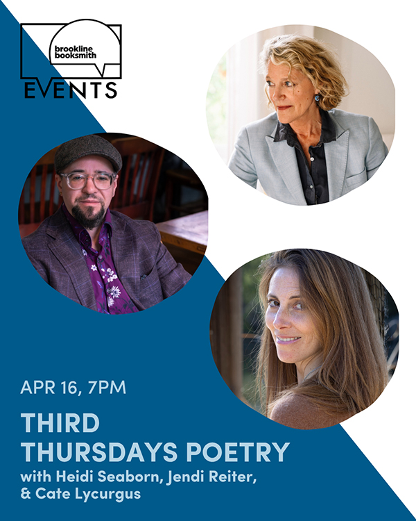 Poets Jendi Reiter, Heidi Seaborn, and Cate Lycurgus