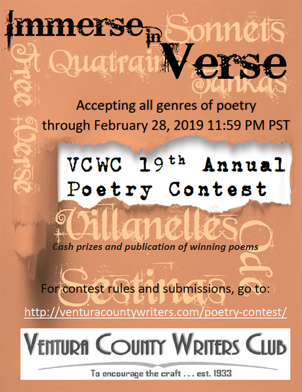 Ventura County Writers Club - 19th Annual Poetry Contest