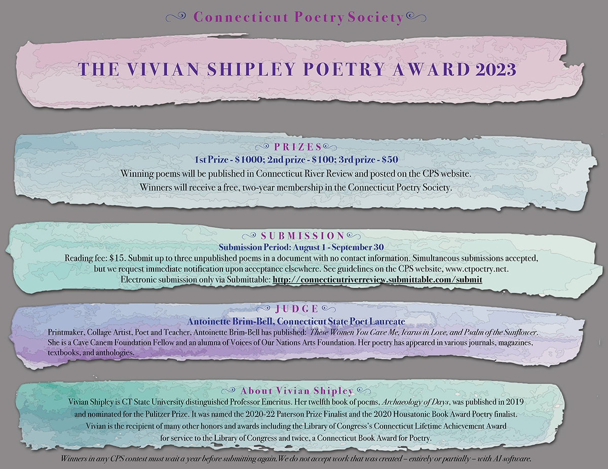 Vivian Shipley Poetry Award 2023