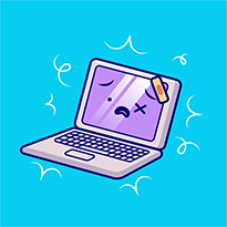 Broken laptop computer from https://www.freepik.com/free-vector/cute-laptop-broken-cartoon-vector-icon-illustrationtechnology-object-icon-concept-isolated-flat_48782923.htm#fromView=keyword&page=1&position=4&uuid=10b8356c-3b37-4e3d-a5ff-c97f38760d40&query=Broken+computer