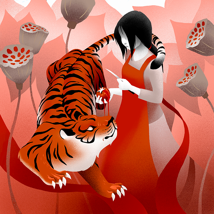 Illustration for Tiger Mom by Connie Chang